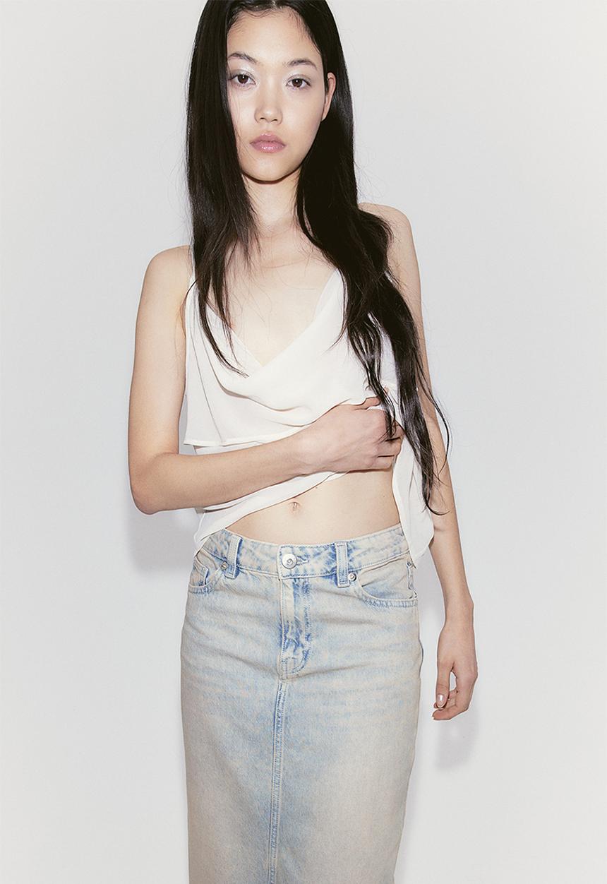 H&M - Denim maxi skirt - pale denim blue