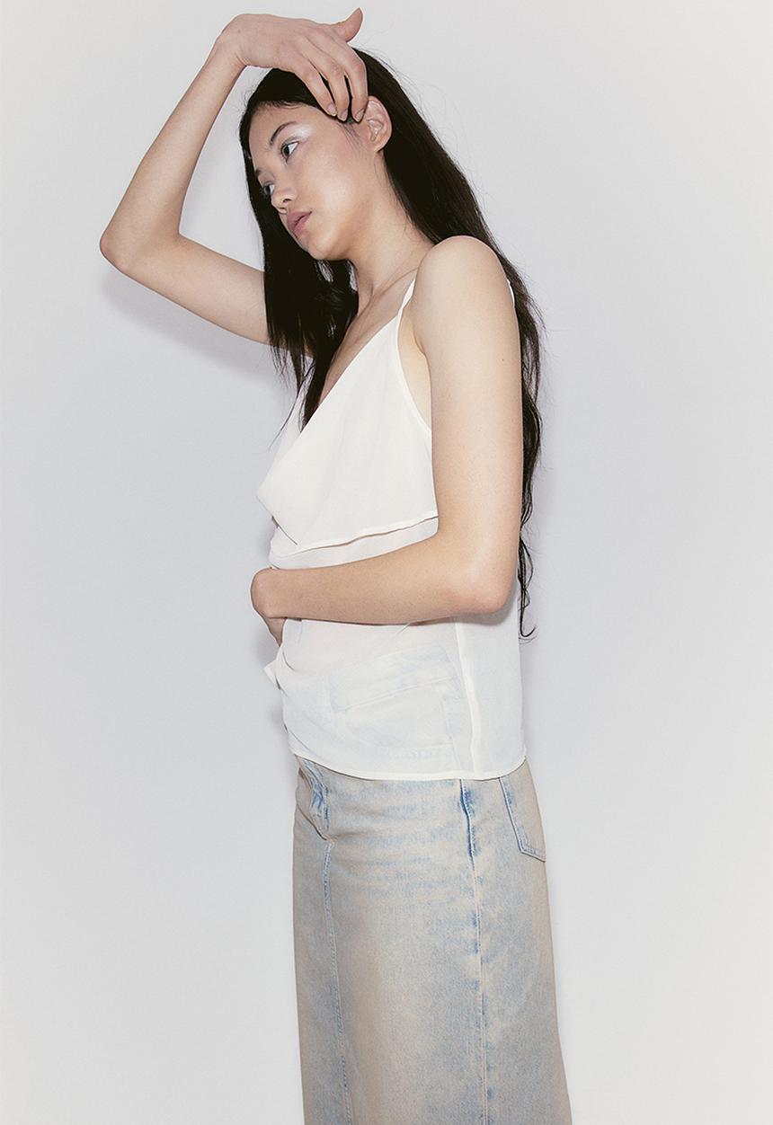 H&M - Denim maxi skirt - pale denim blue