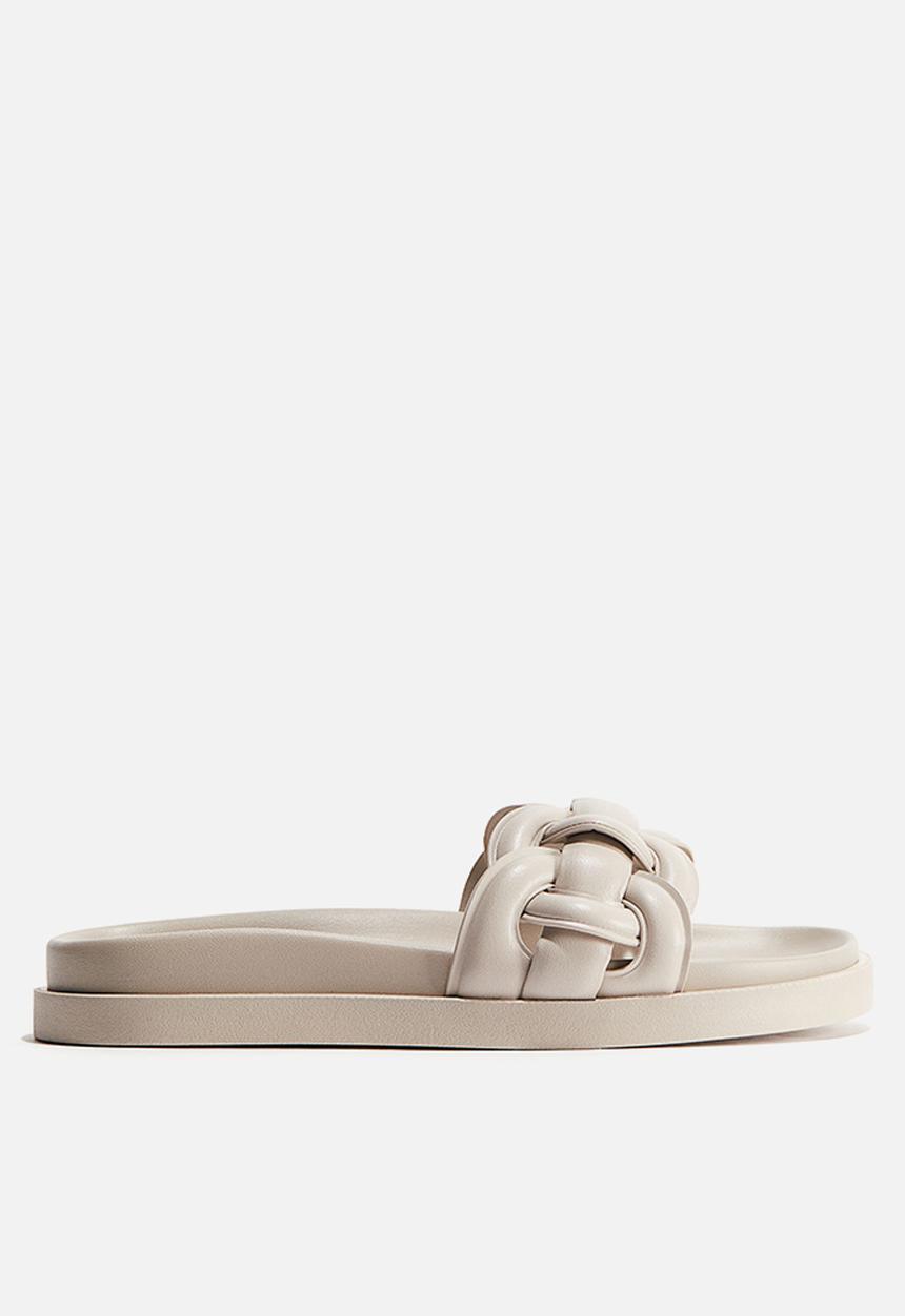 H&M - Intertwined-strap sandals - light greige