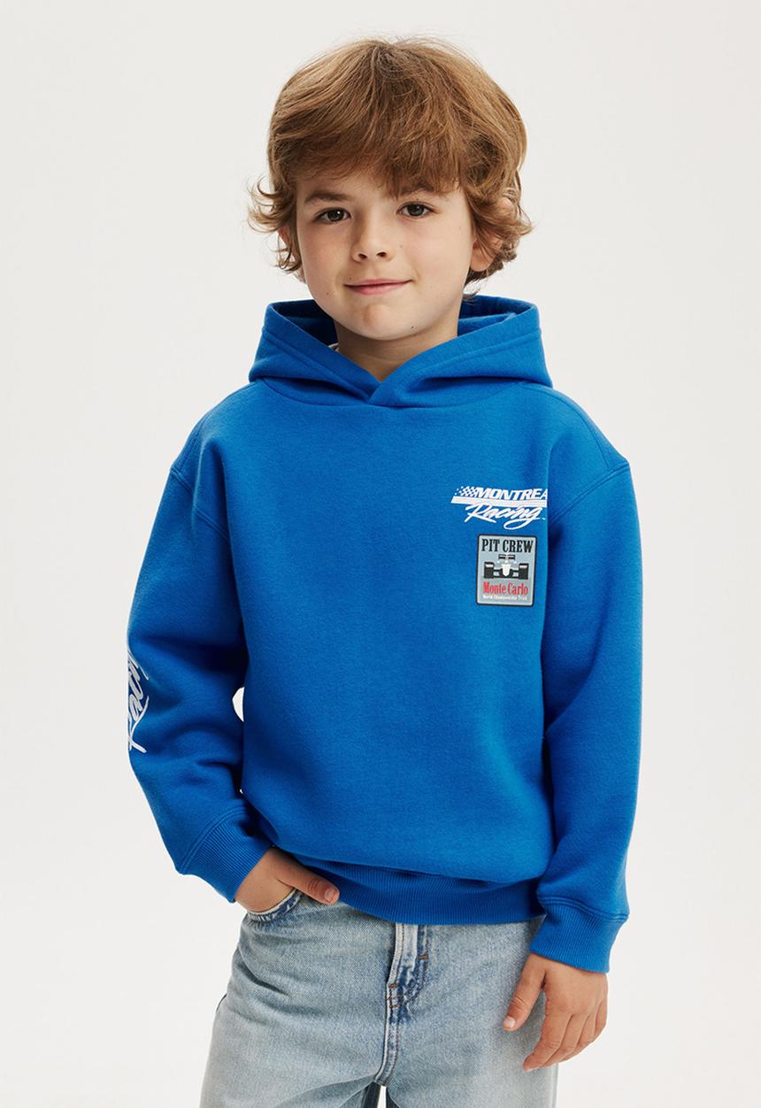 Cotton On - Sammy hoodie - harbour blue/montreal racing