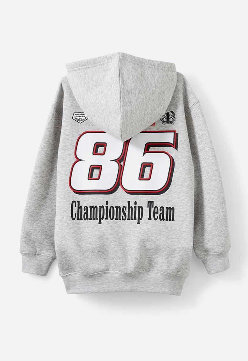 Cotton On - Sammy hoodie - fog grey marle/montreal world champ team