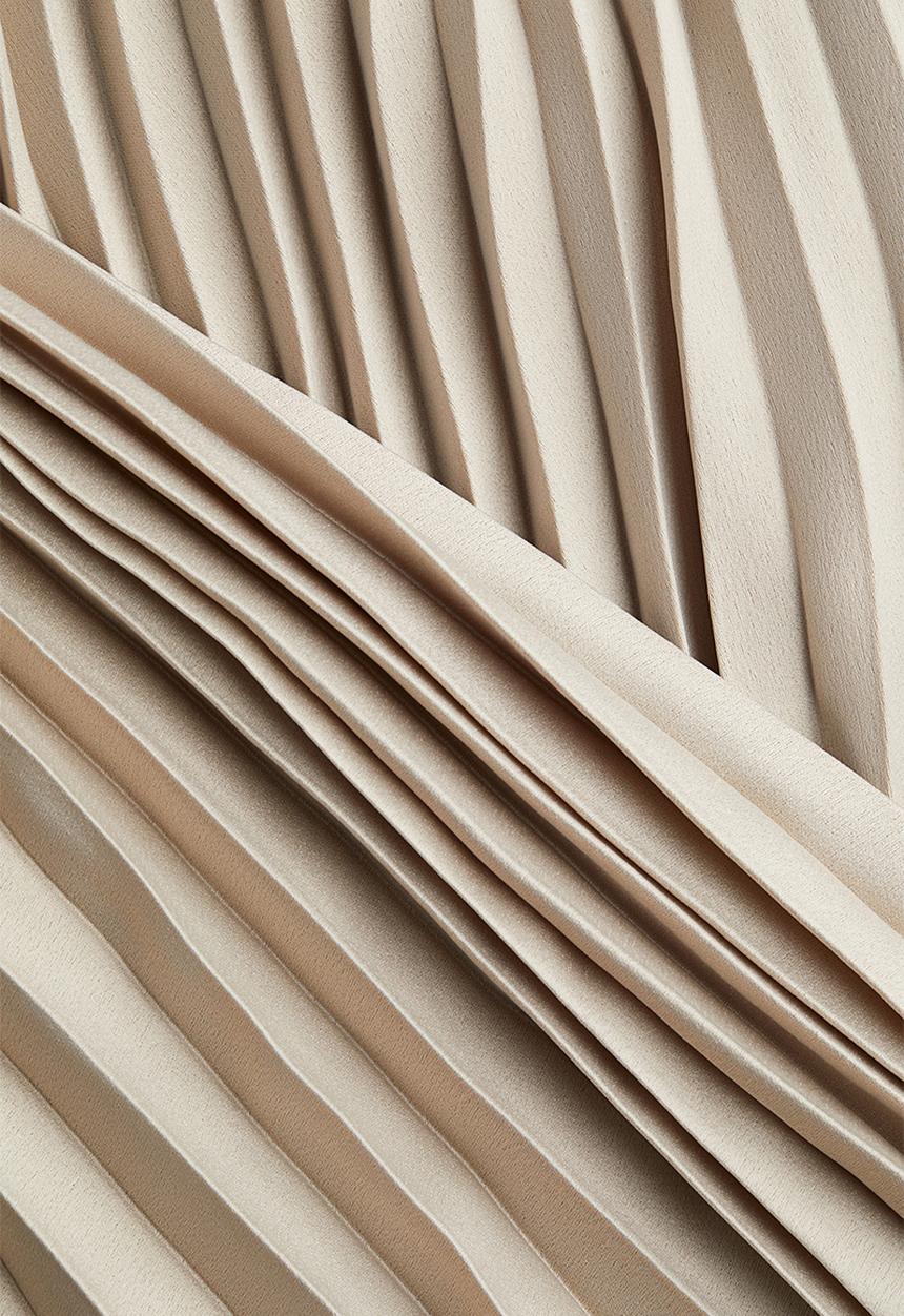 H&M - Pleated skirt - light beige
