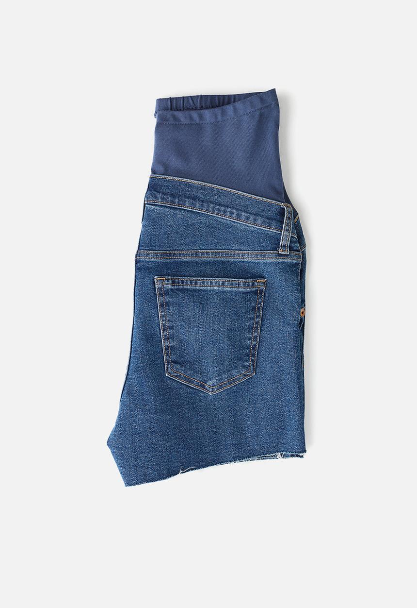 H&M - Mama denim shorts - dark denim blue 