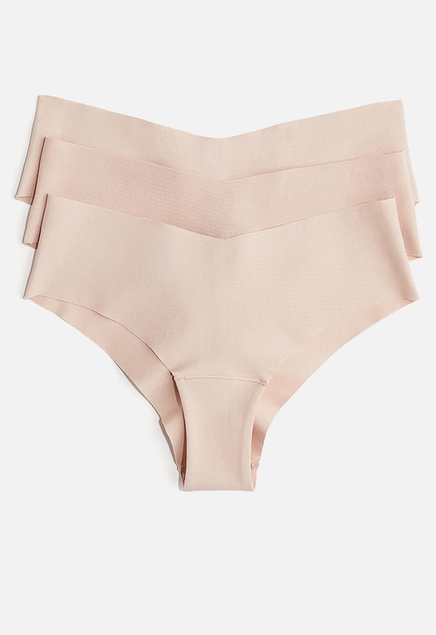 H&M - 3-pack invisible hipster briefs - beige