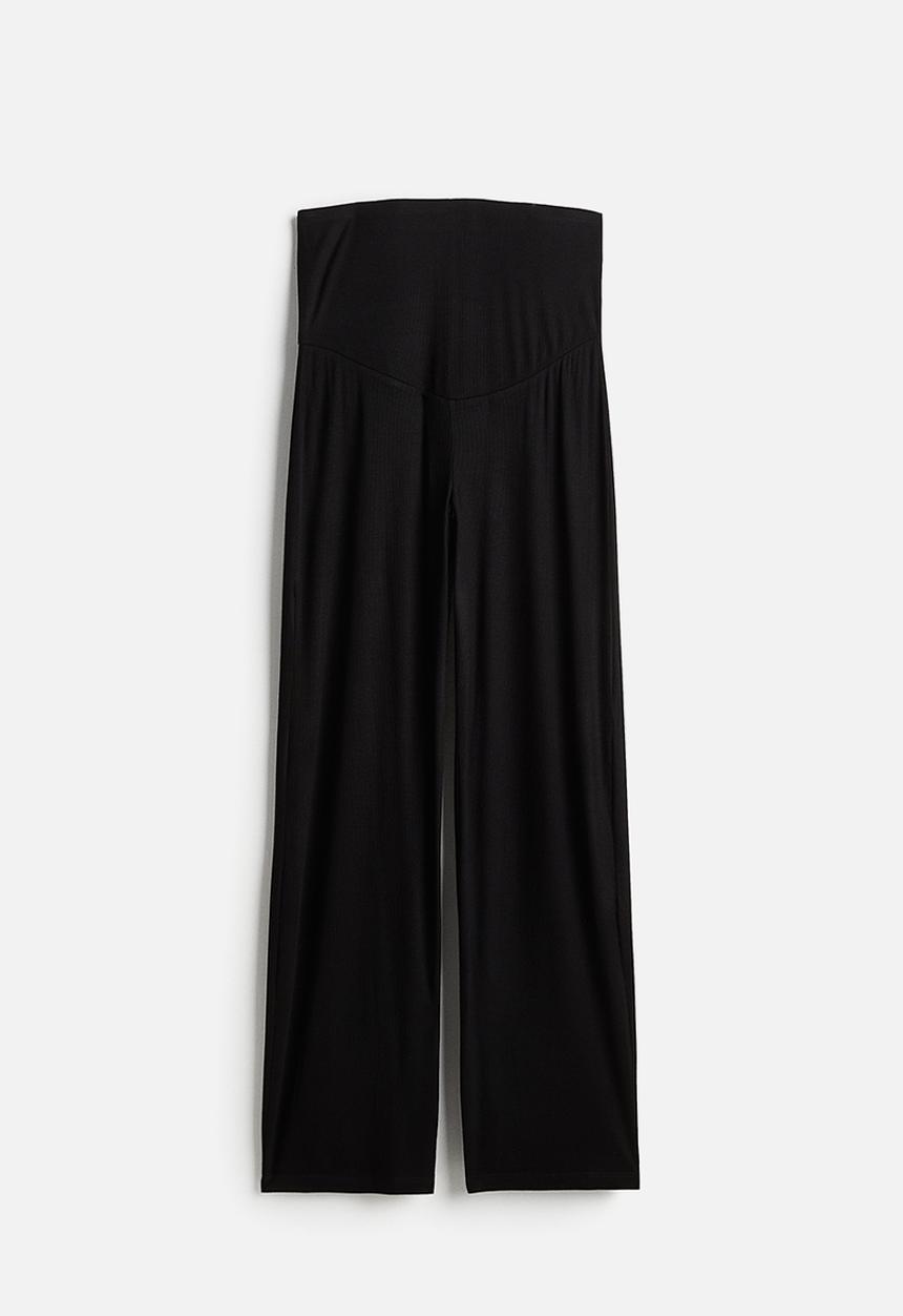 H&M - Mama before & after ribbed jersey trousers - black
