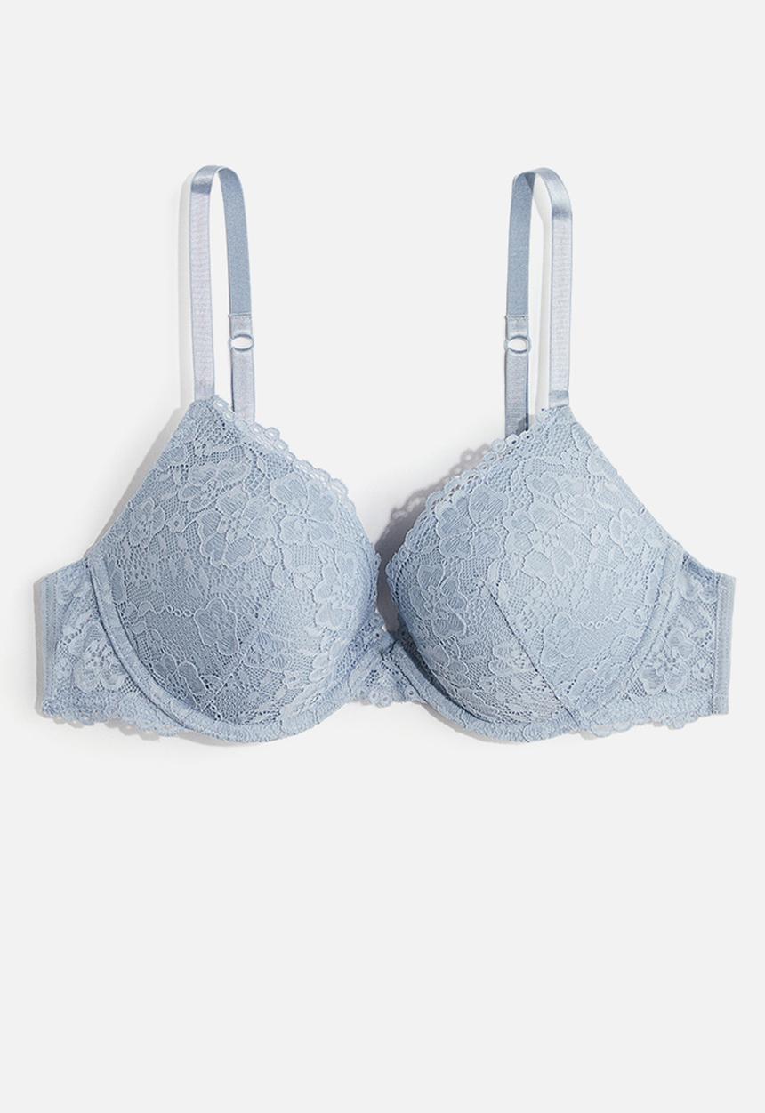 H&M - Lace push-up bra - light Blue