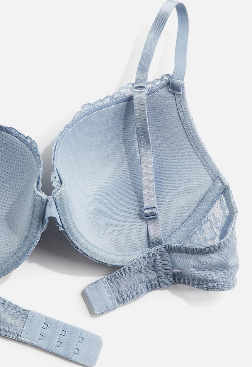 H&M - Lace push-up bra - light Blue