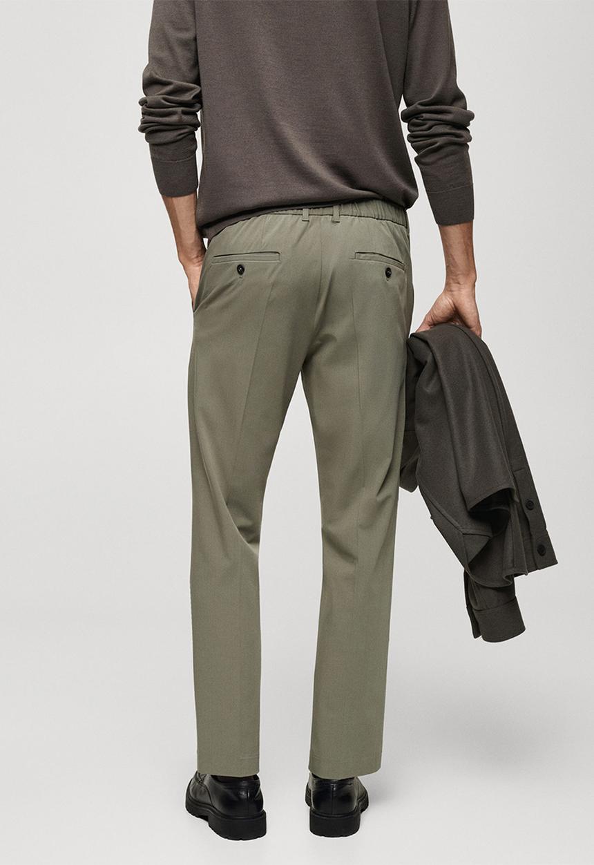 MANGO - Trousers bologna - light pastel green