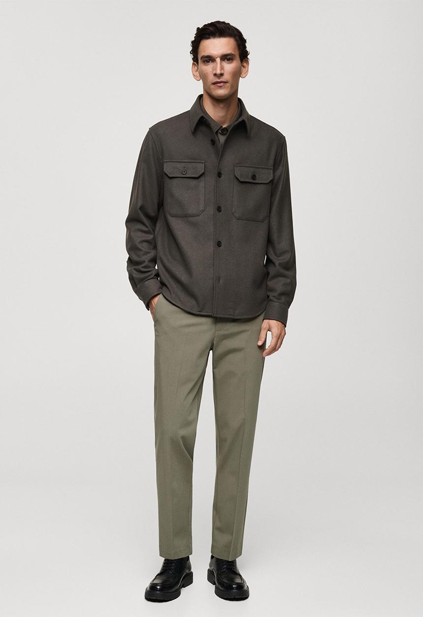 MANGO - Trousers bologna - light pastel green