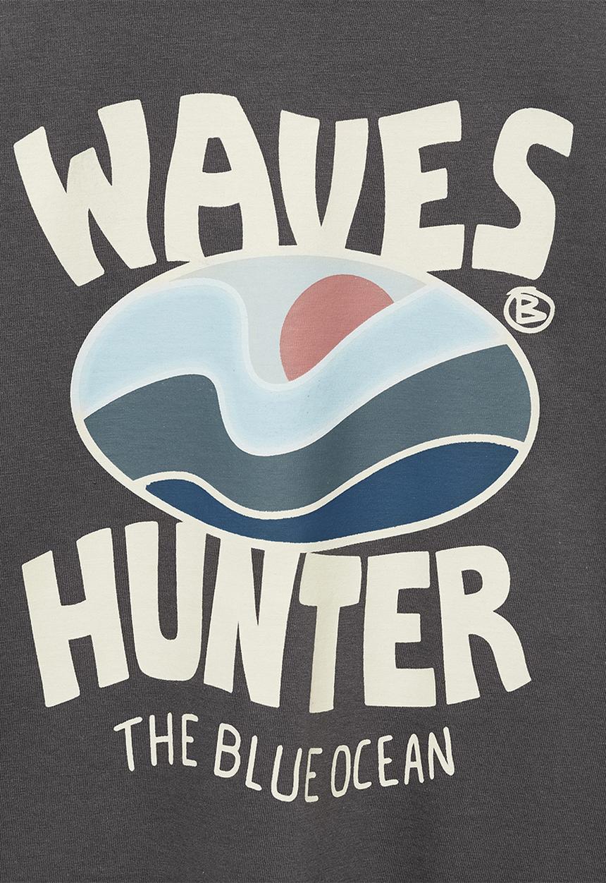 MANGO - T-shirt hunter - charcoal