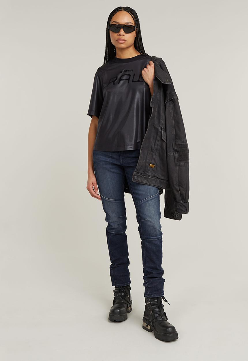 G-STAR - Ace 2.0 Biker Slim Straight Wmn - Blue