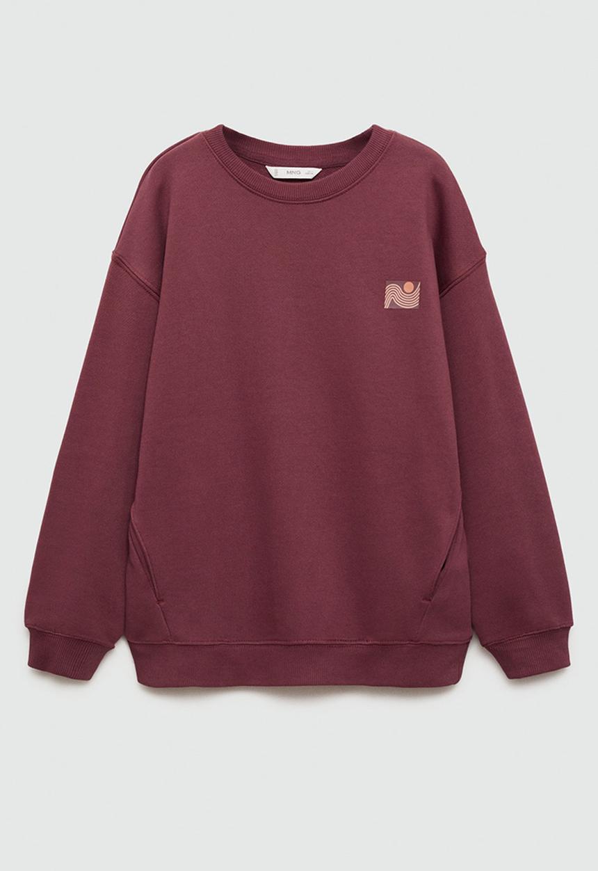 MANGO - Sweatshirt comun - dark red