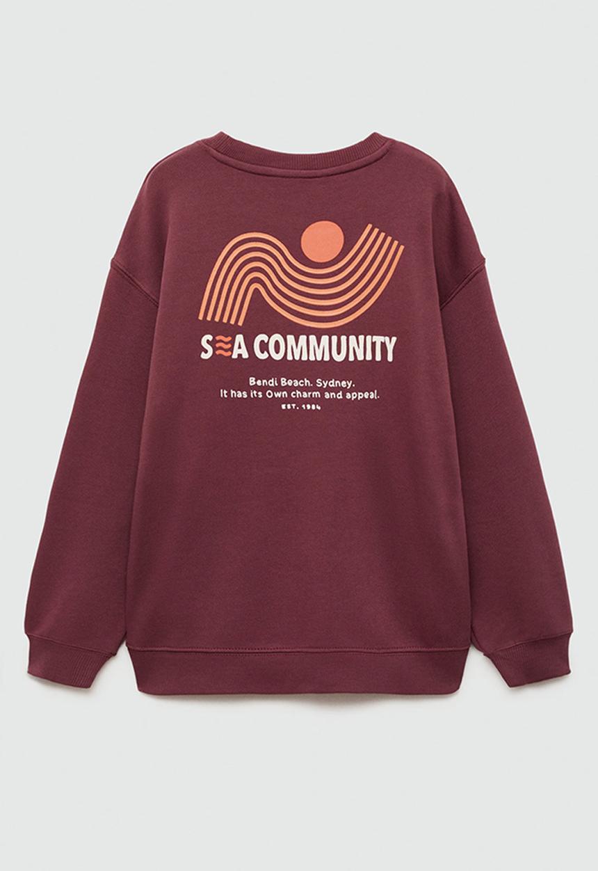 MANGO - Sweatshirt comun - dark red