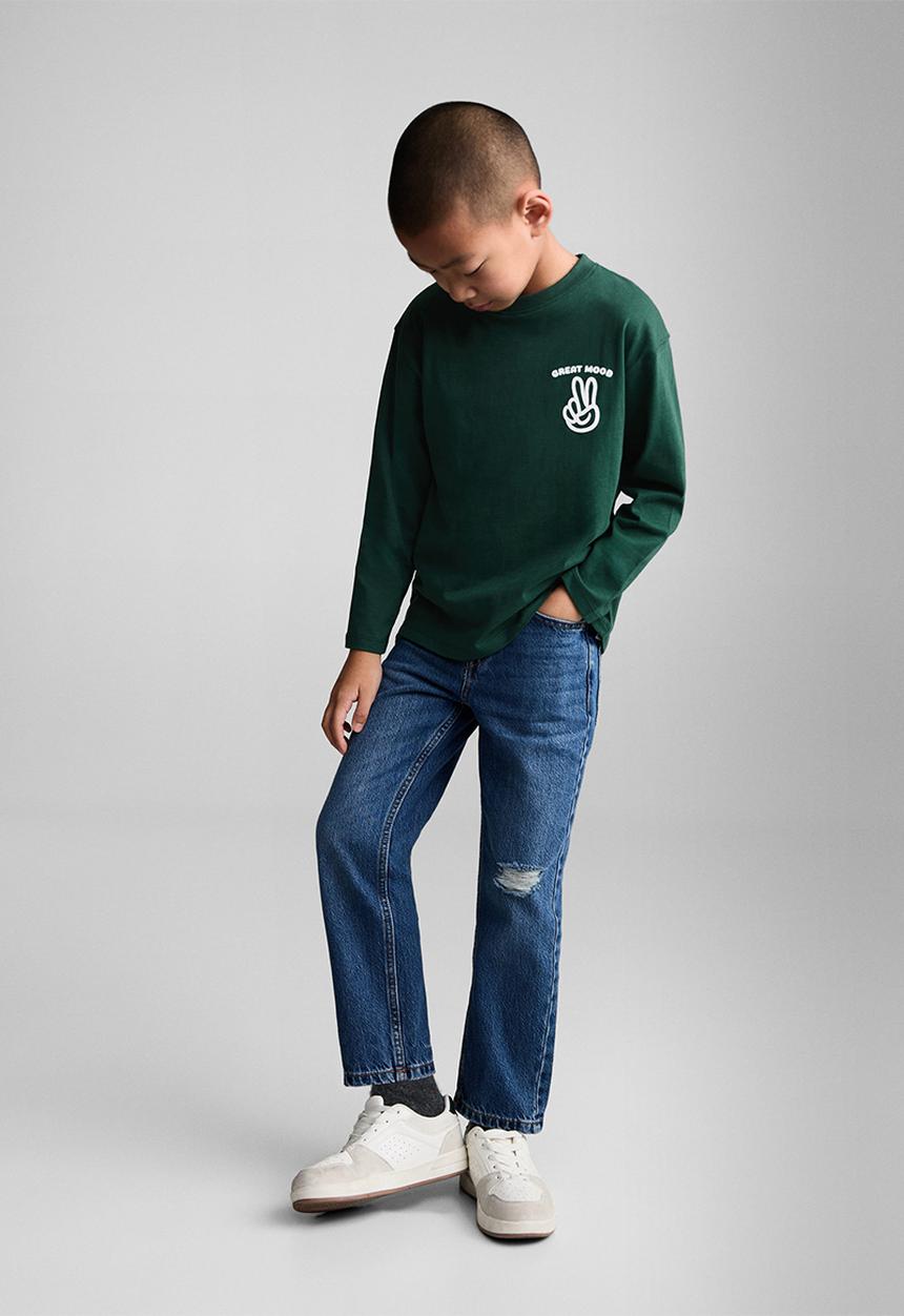 MANGO - T-shirt victory - dark green