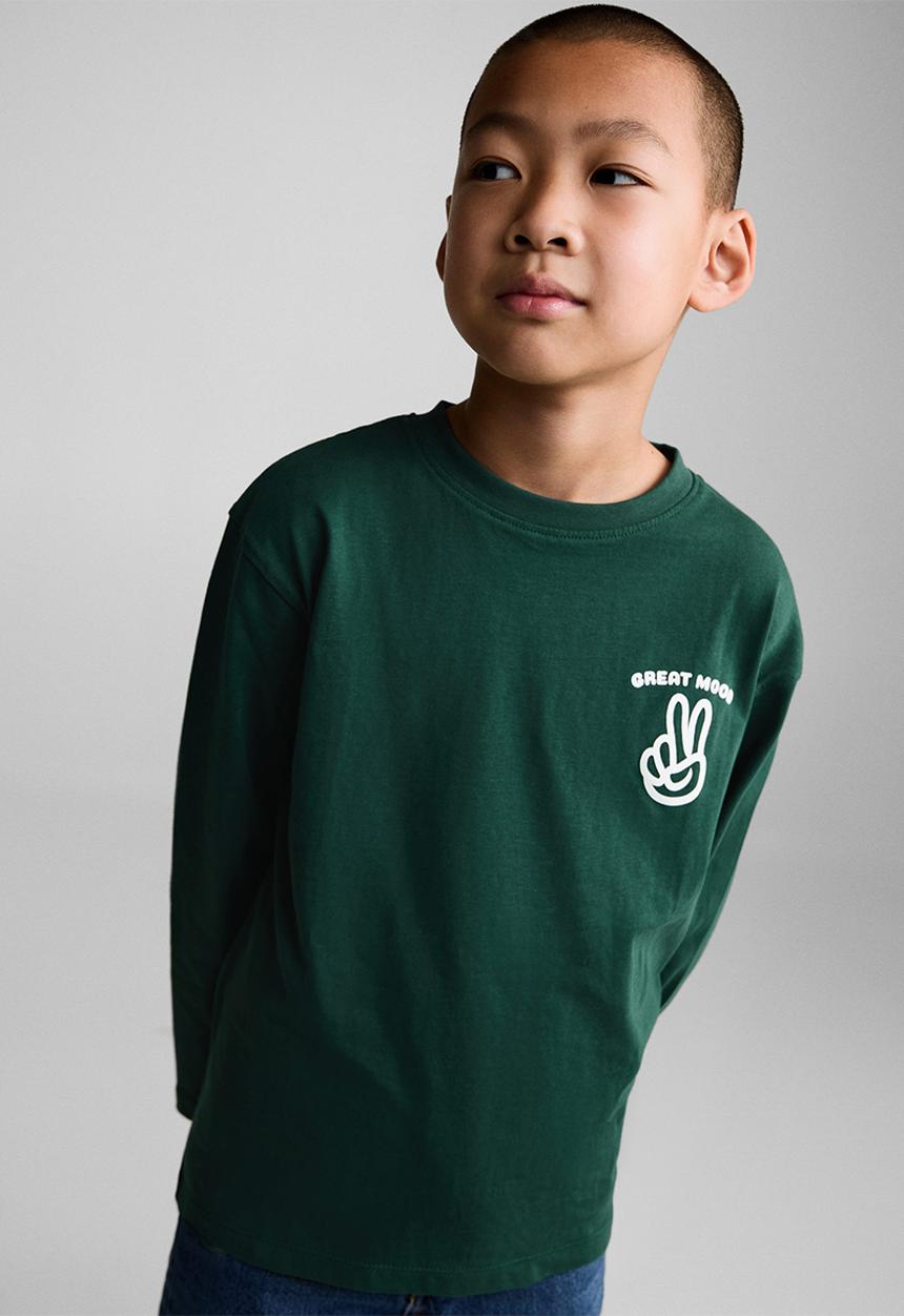 MANGO - T-shirt victory - dark green