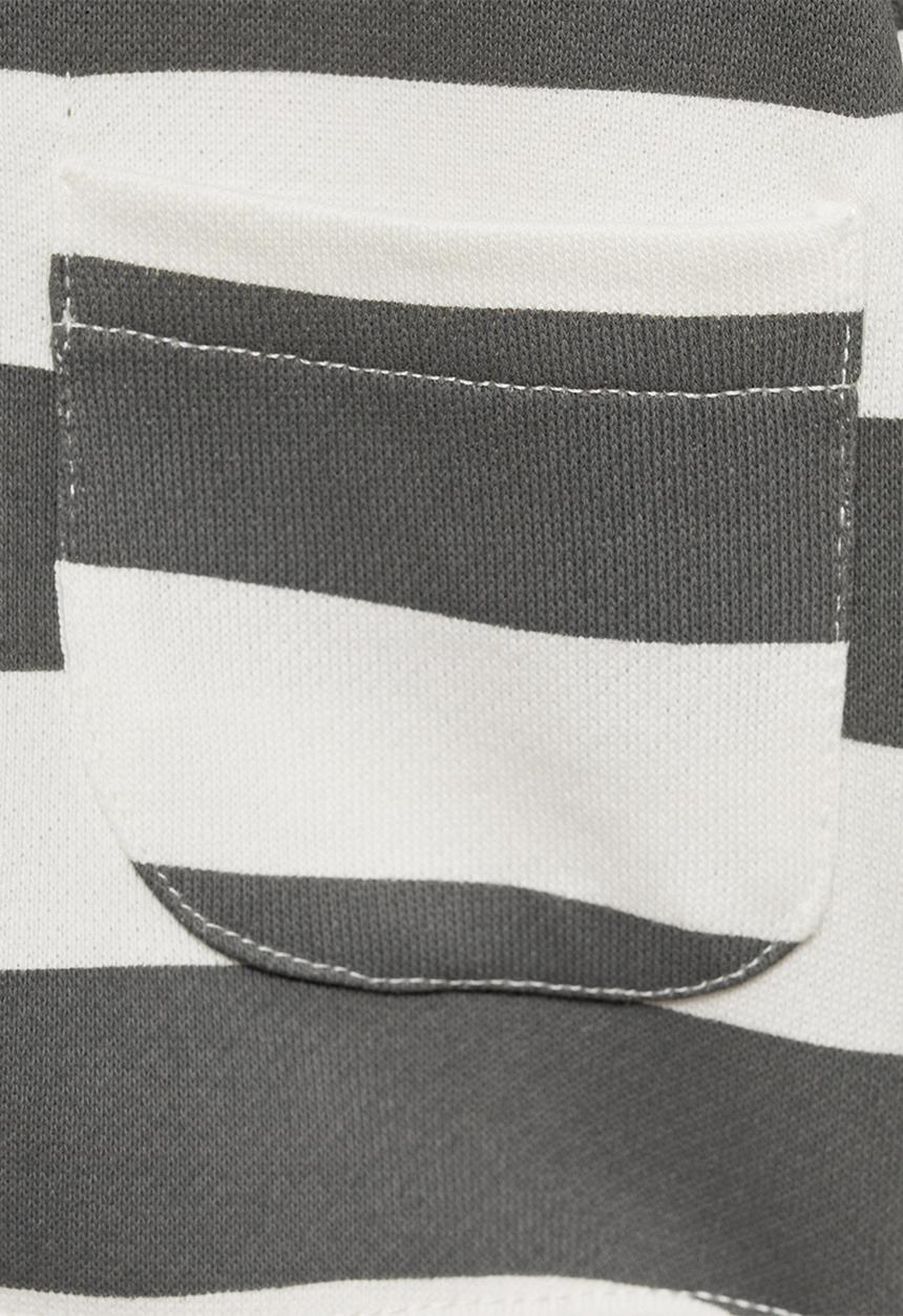 MANGO - Sweatshirt stripeb7 - charcoal