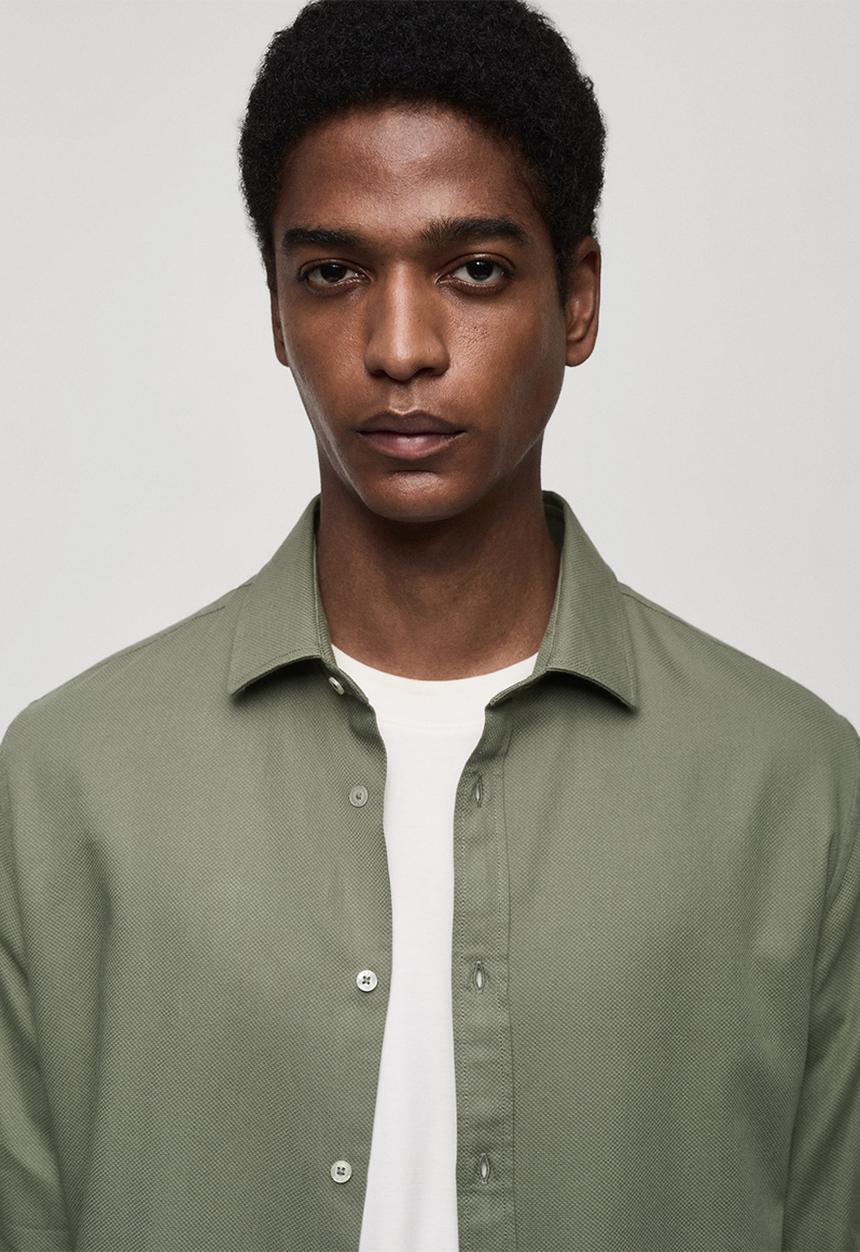 MANGO - Shirt arthur - beige & khaki