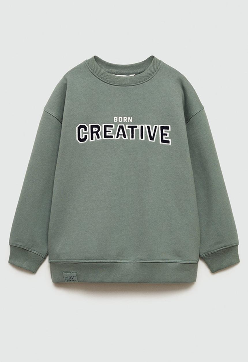 MANGO - Sweatshirt creative - medium green