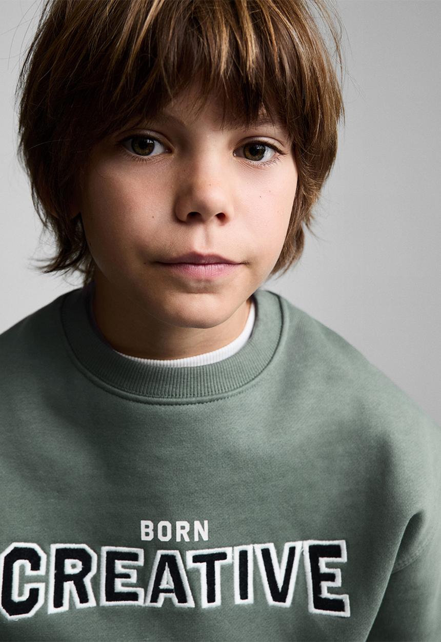 MANGO - Sweatshirt creative - medium green