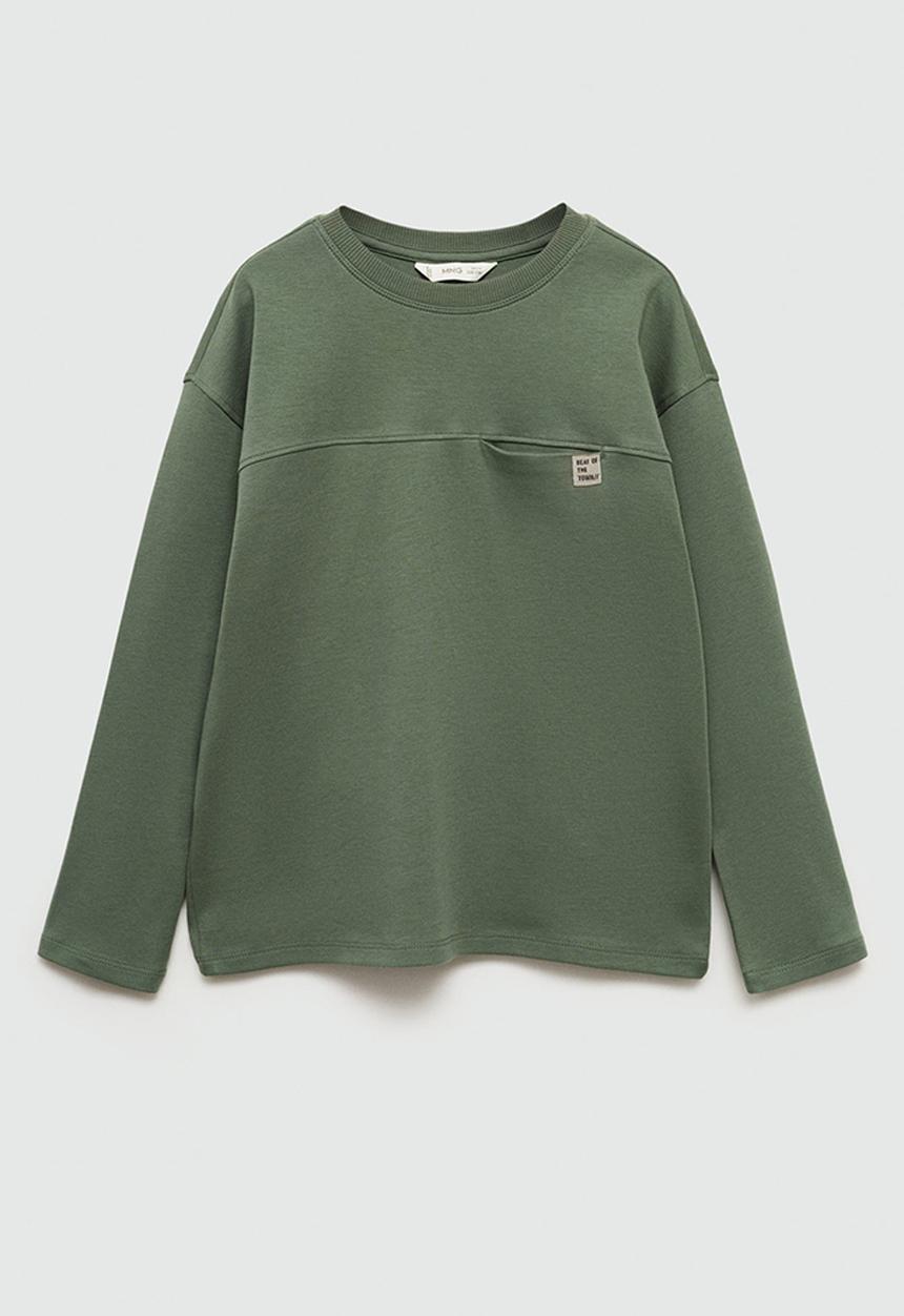 MANGO - T-shirt newbasic - medium green