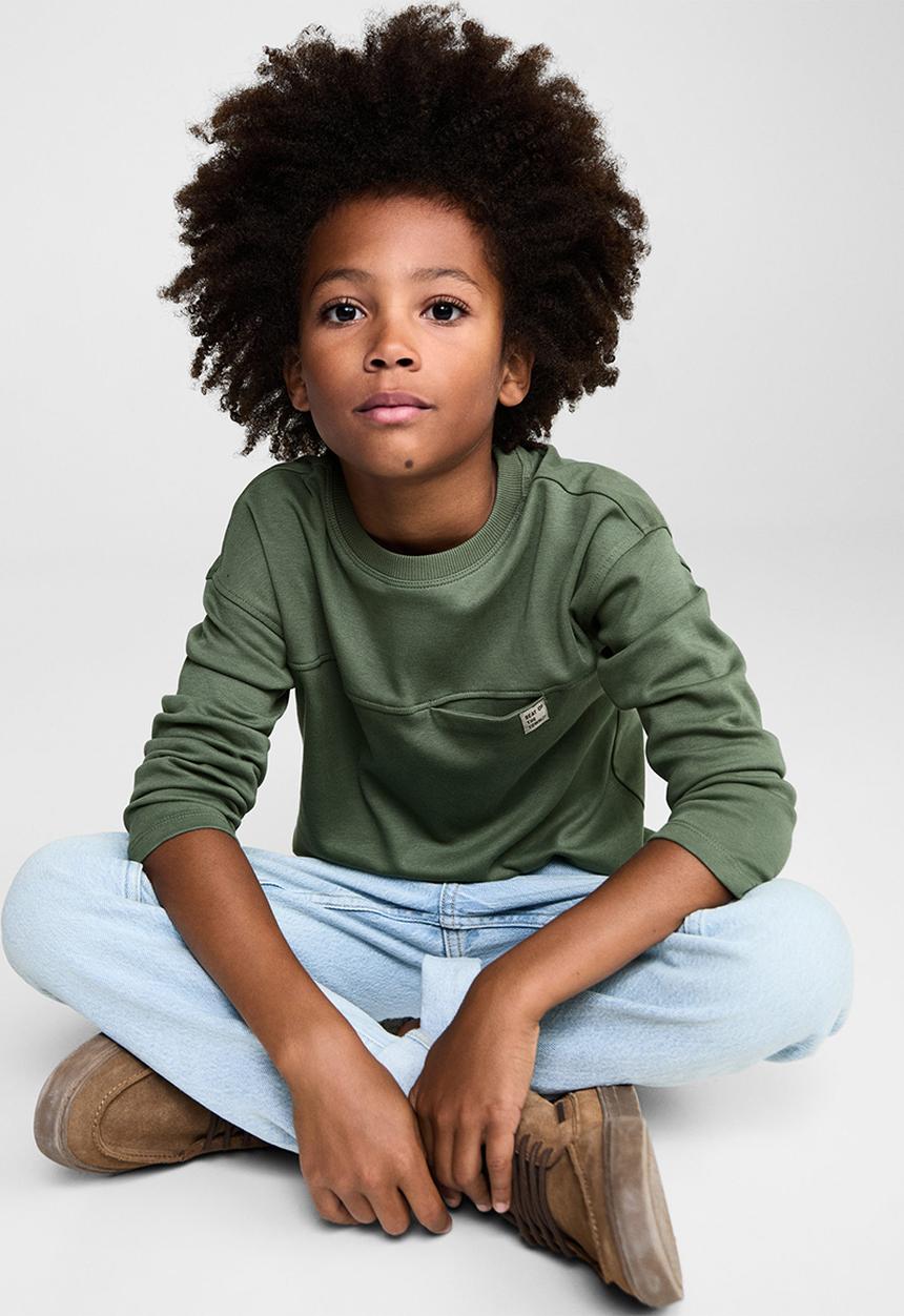 MANGO - T-shirt newbasic - medium green