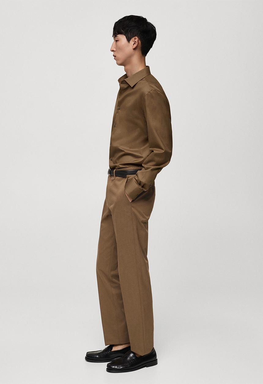 MANGO - Trousers nicco - brown