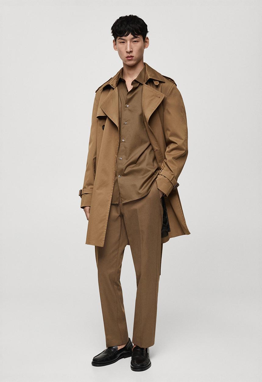 MANGO - Trousers nicco - brown