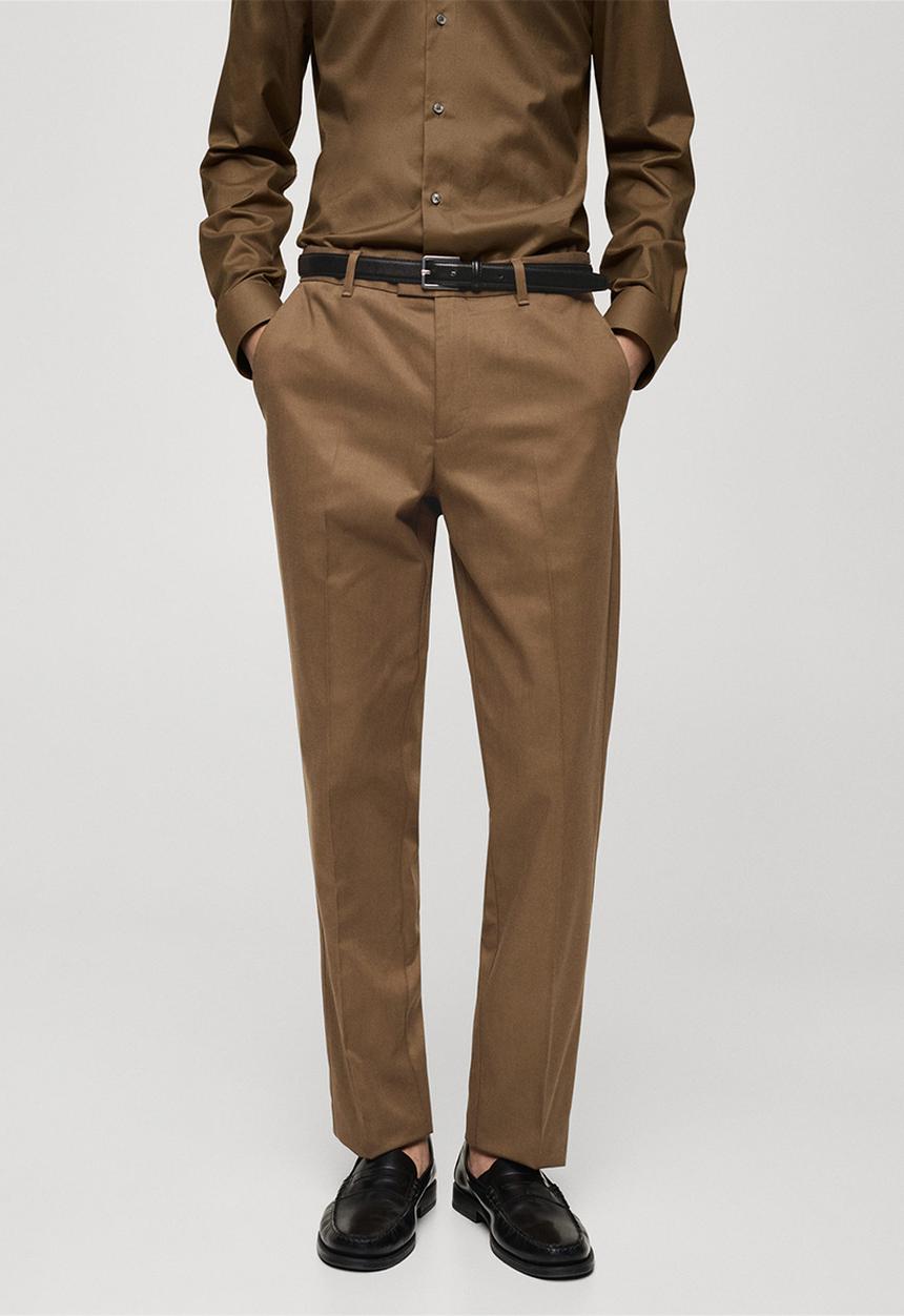 MANGO - Trousers nicco - brown