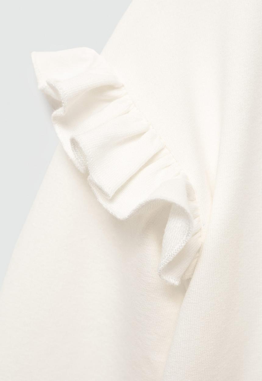 MANGO - Sweatshirt ruffle - natural