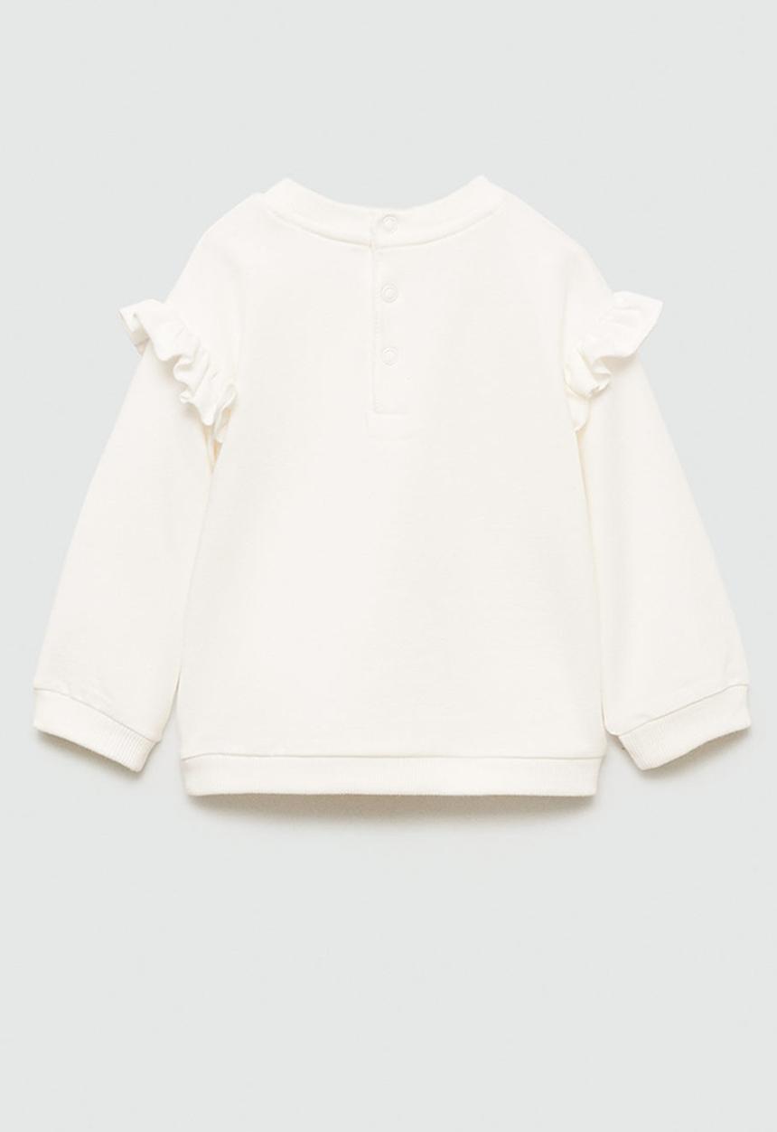 MANGO - Sweatshirt ruffle - natural