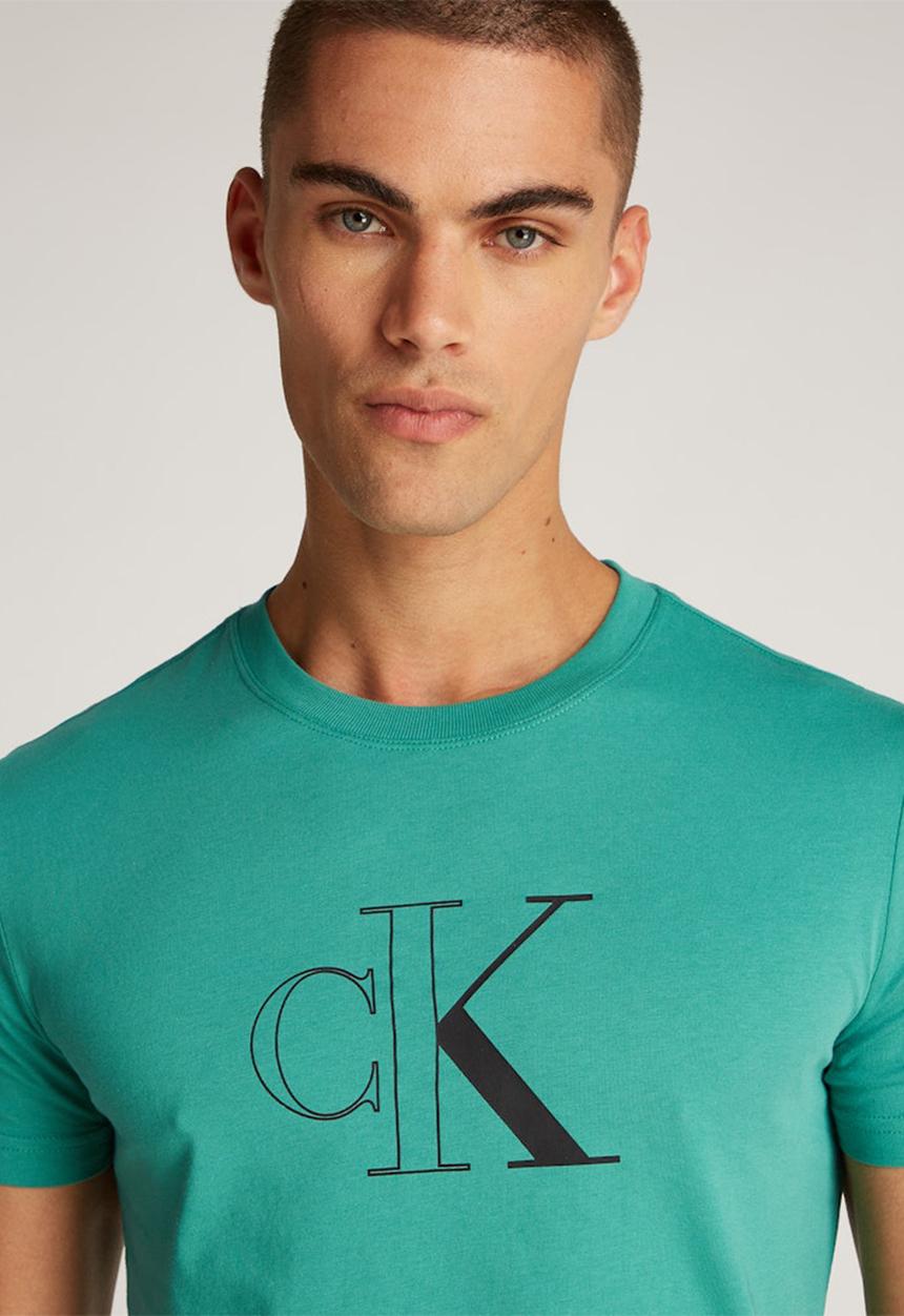Calvin Klein - Outline monologo tee - bahama green