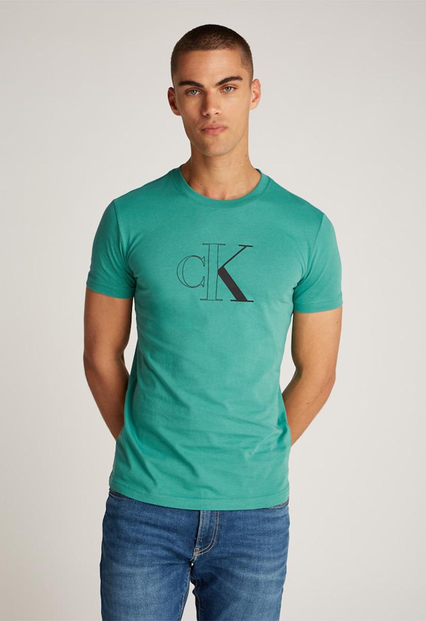 Calvin Klein - Outline monologo tee - bahama green
