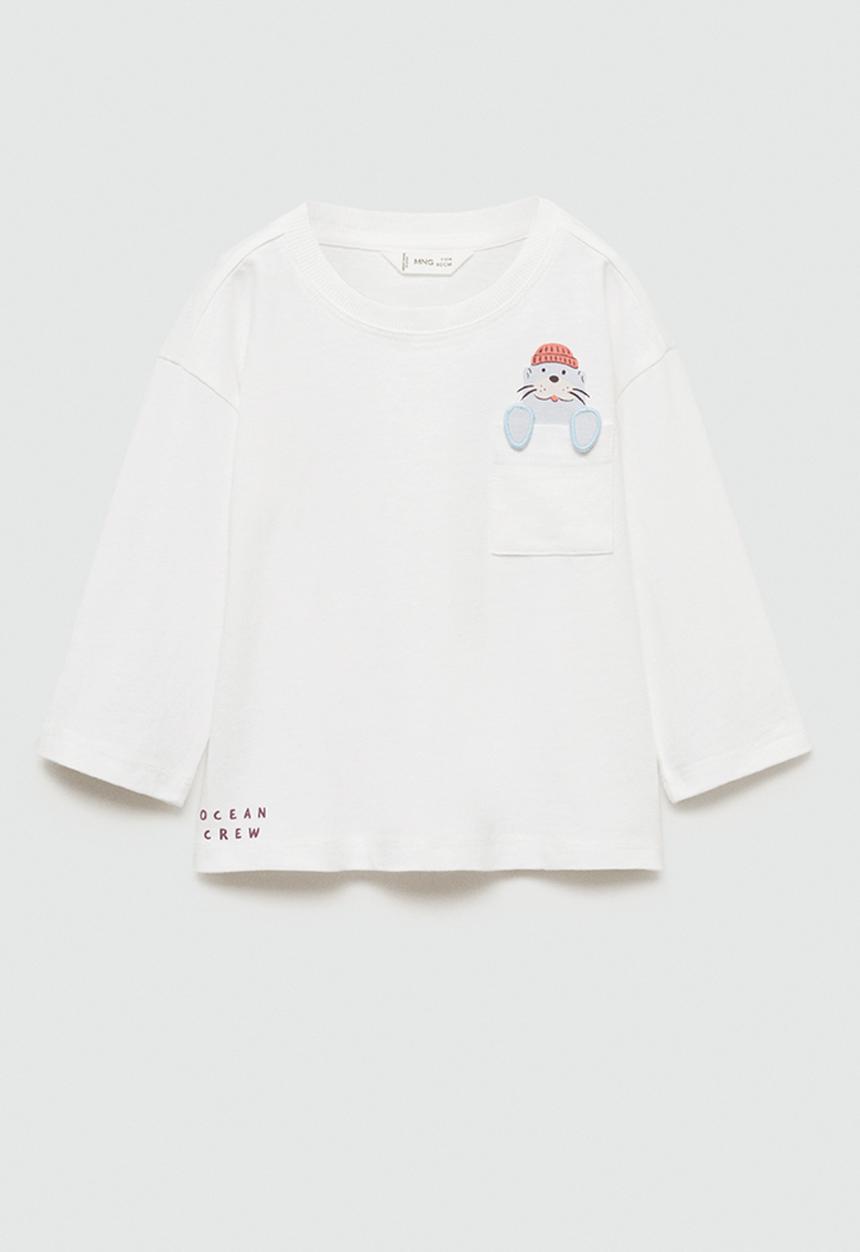 MANGO - T-shirt foca - natural