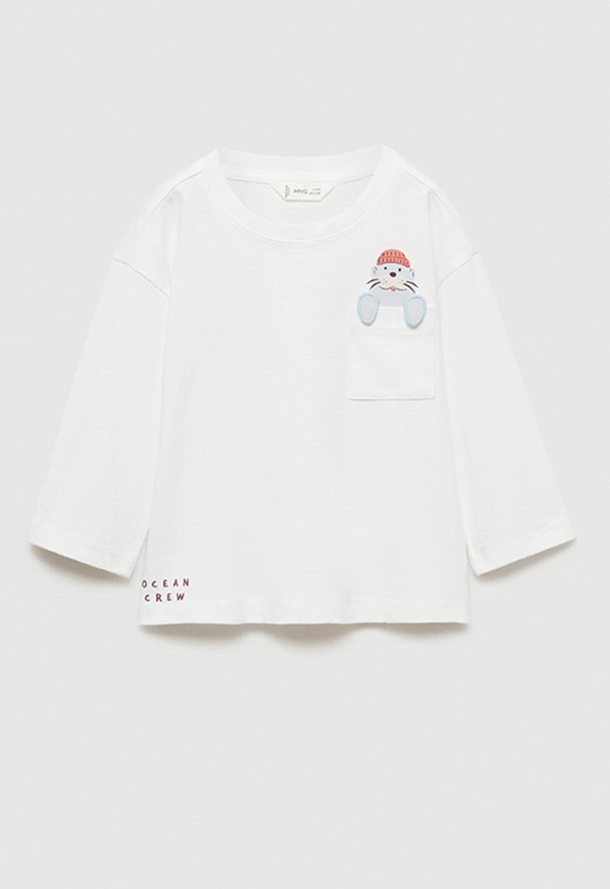 MANGO - T-shirt foca - natural