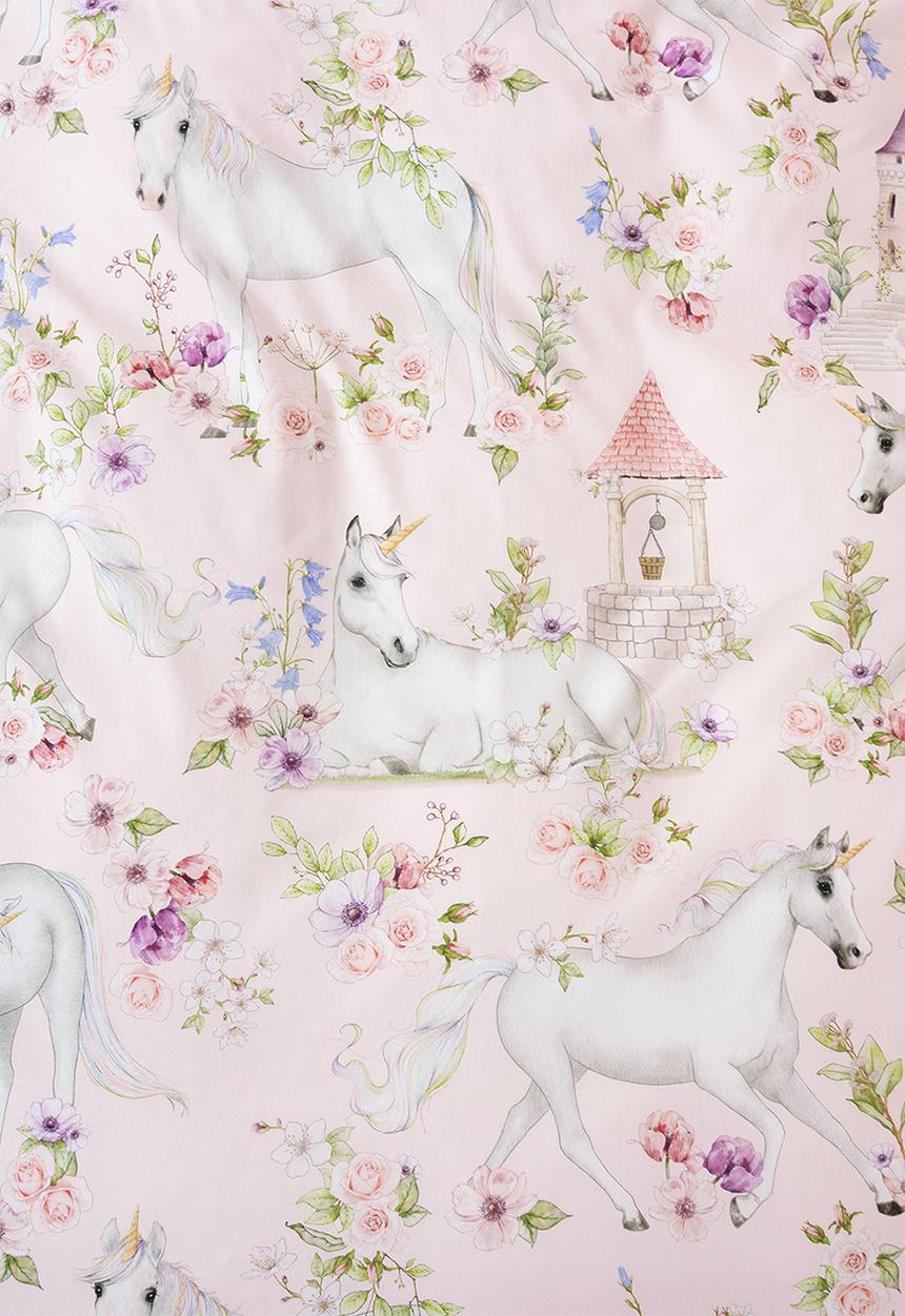 Linen House - Unicorn Blossom Duvet Cover Set - Pink