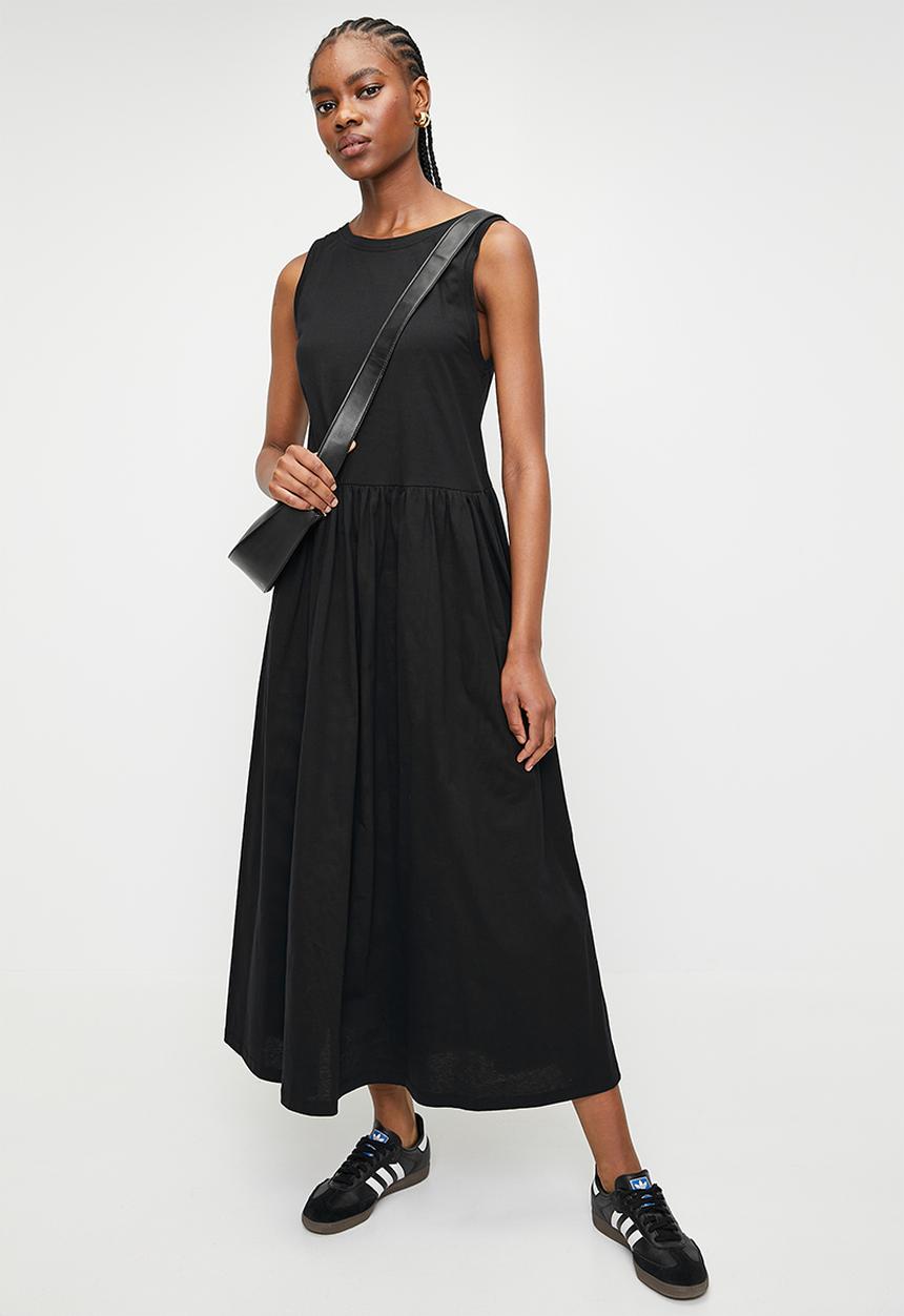 Superbalist - Dropwaist T-shirt Midi Dress - Black