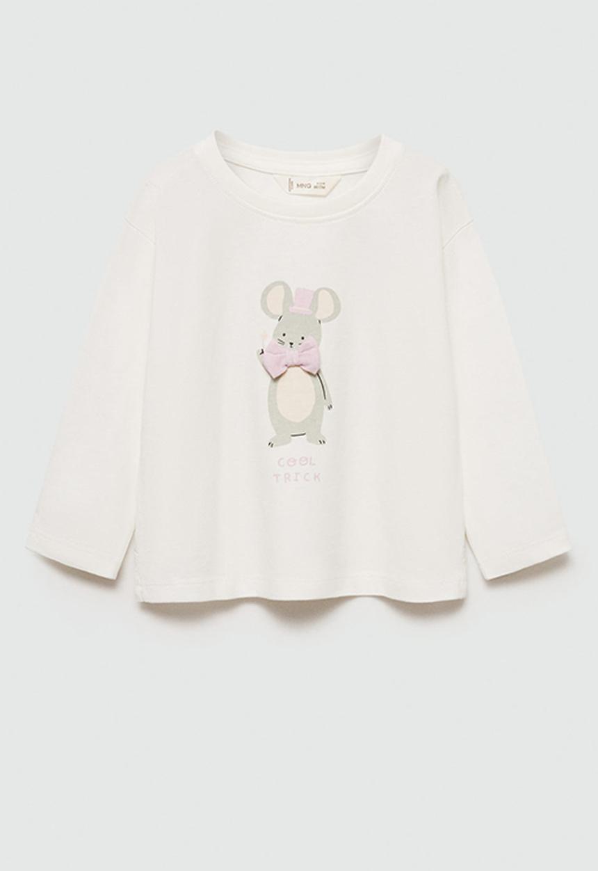 MANGO - T-shirt raton - natural