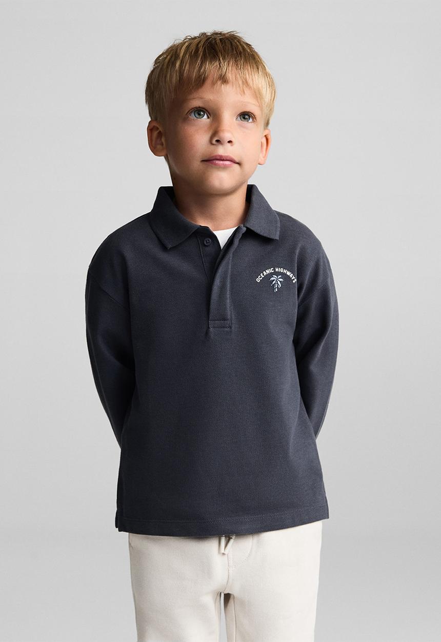 MANGO - Polo shirt bones - dark grey