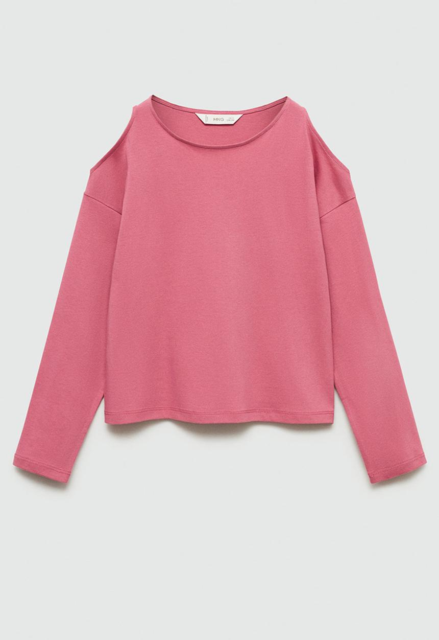 MANGO - T-shirt mila - medium pink