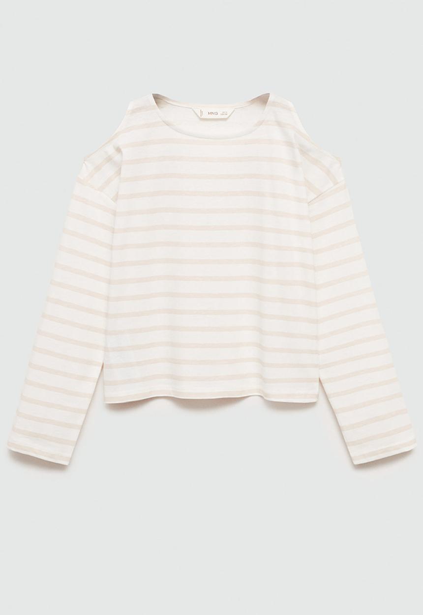 MANGO - T-shirt mula - natural