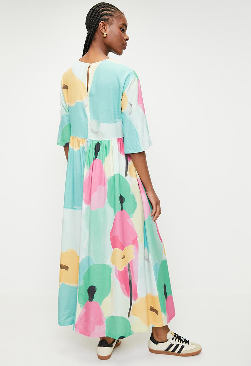 Superbalist - Linen Blend Babydoll Midi Dress - Painted People 