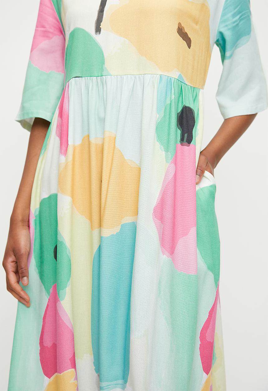 Superbalist - Linen Blend Babydoll Midi Dress - Painted People 