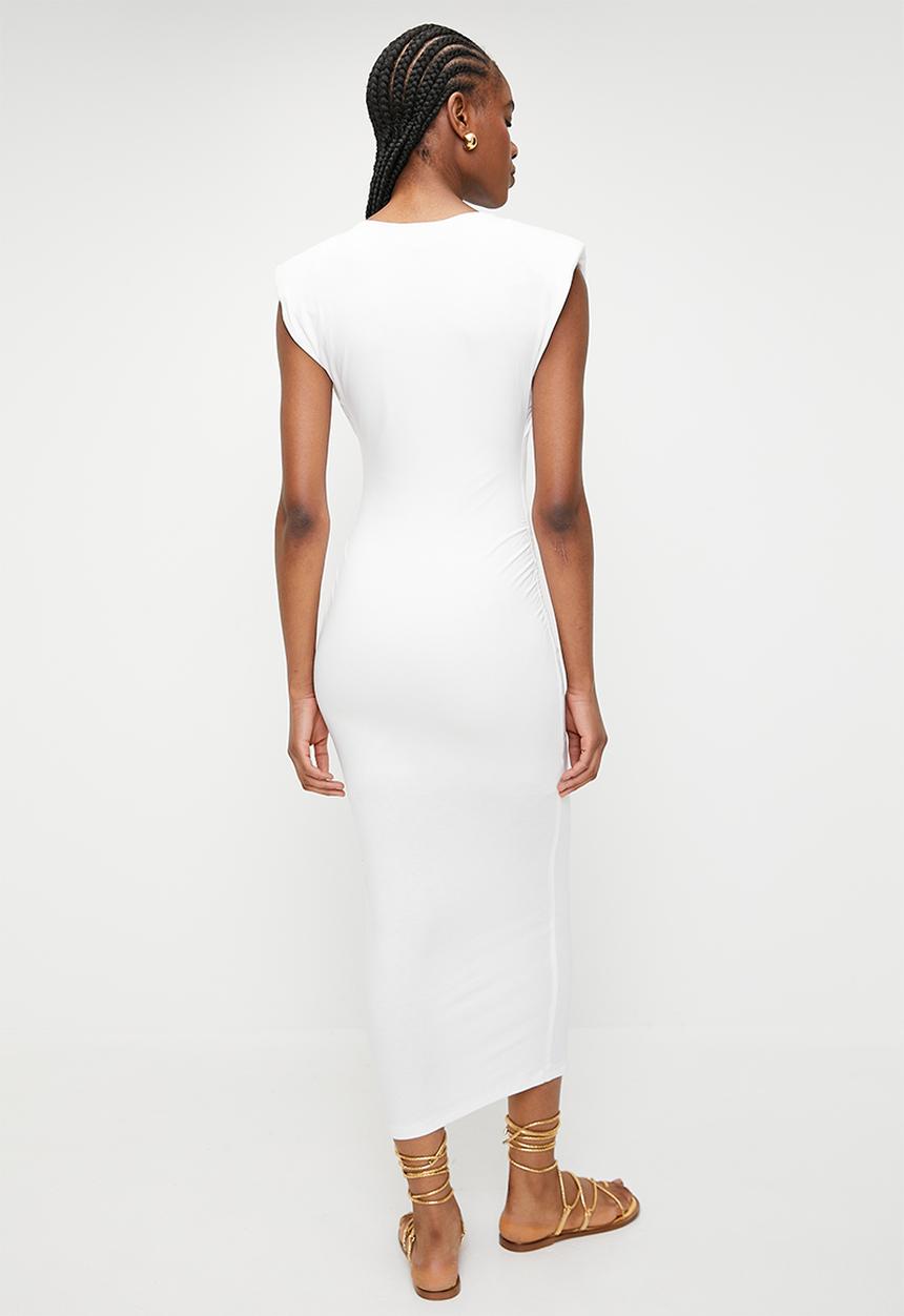 Superbalist - Draped Extend Midi T shirt dress - White