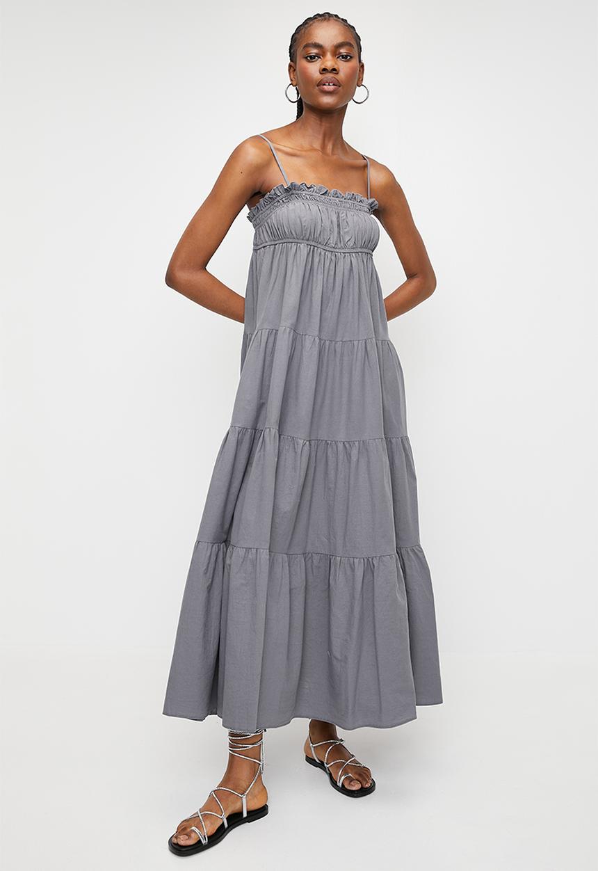 Superbalist - Strappy Trapeze Maxi Dress - Grey