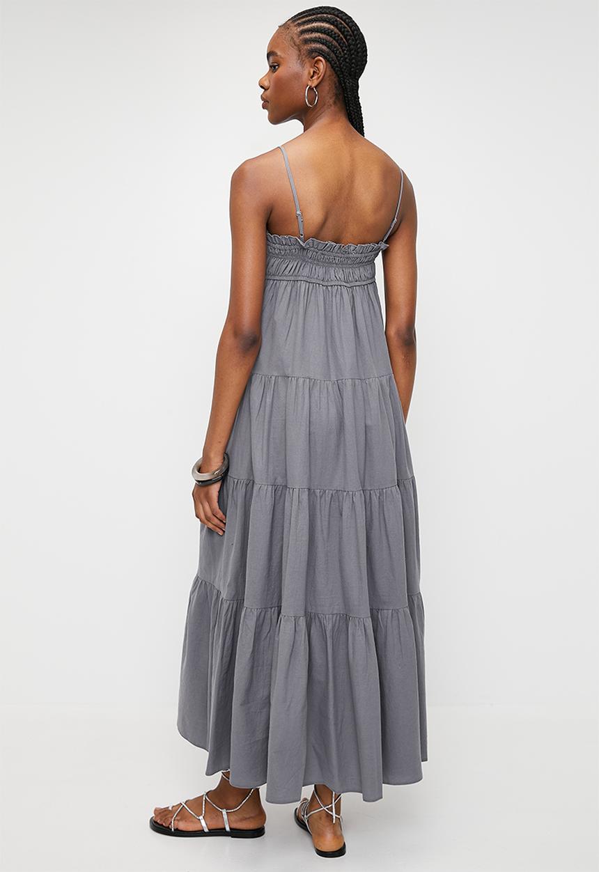 Superbalist - Strappy Trapeze Maxi Dress - Grey