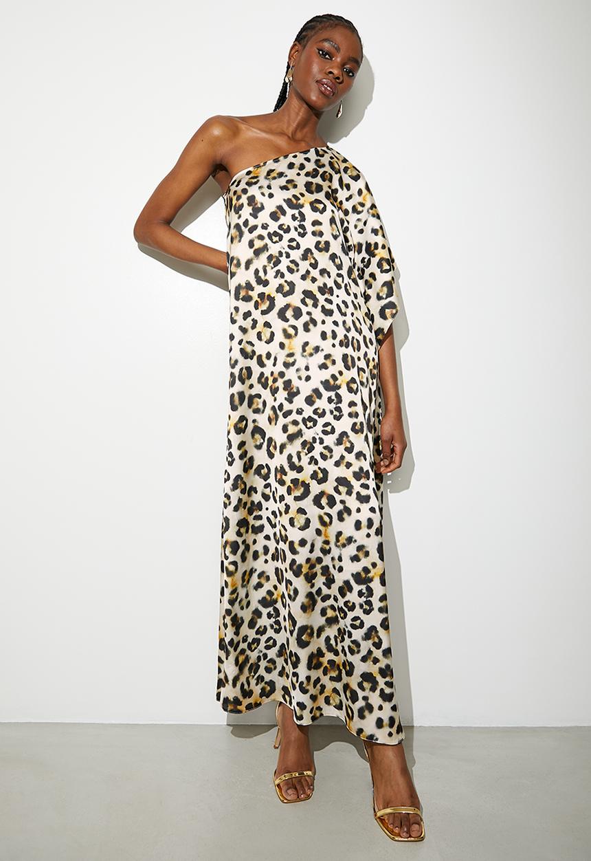 VELVET - Asym Kaftan Dress - Abstract Animal