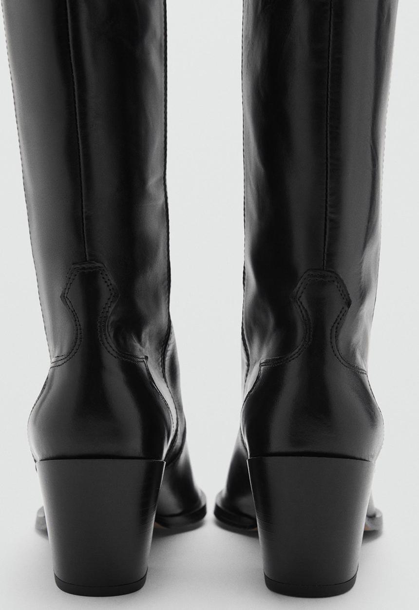 MANGO - Salsa leather boot - black