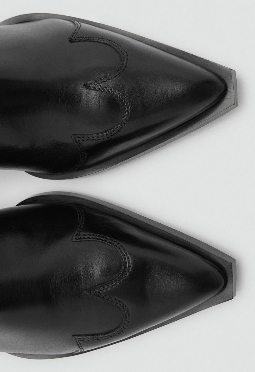 MANGO - Salsa leather boot - black