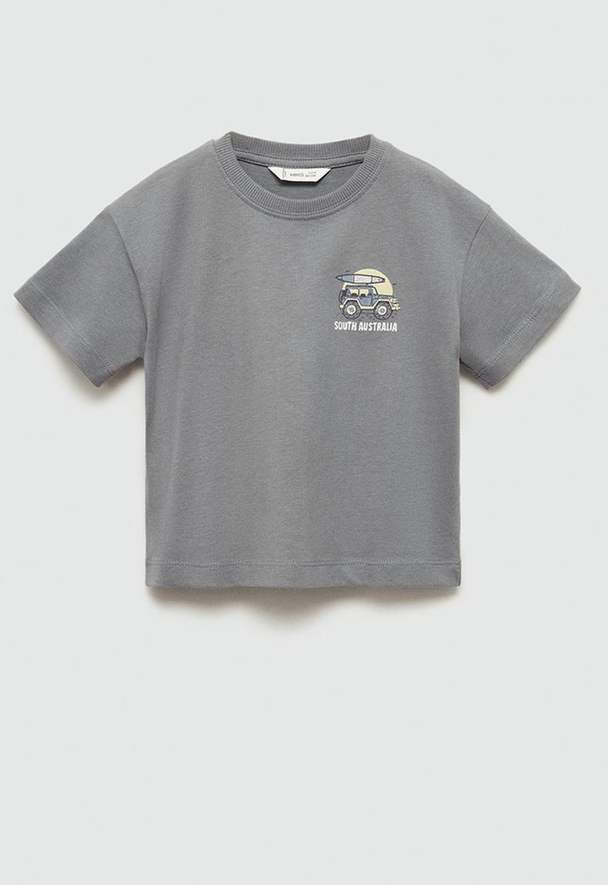 MANGO - T-shirt jeep - gray