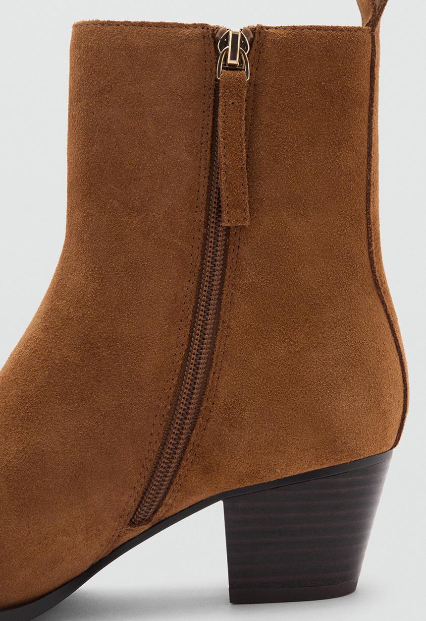 MANGO - Today leather boot - medium brown